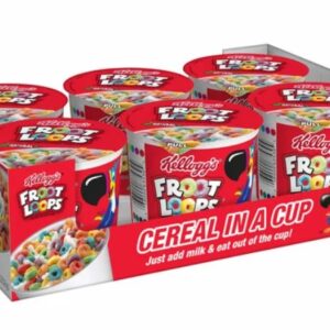 Kellogg's Froot Loops - Cereal -In-A -Cup - 6/1.5 Oz-10 units
