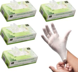 Vinyl Gloves Without Powder, Size Large - 100 Ct