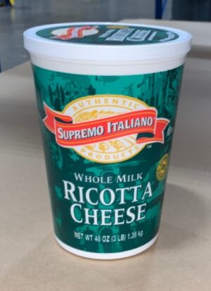 Whole Milk Ricotta Cheese - 3 Lbs