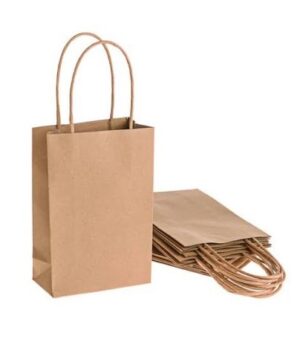 Small Brown Shopping Bags, 10x5x13 - 250 Ct