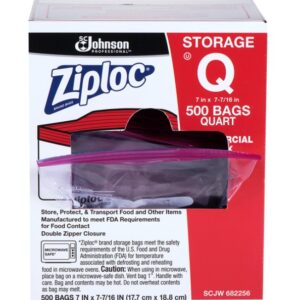 Ziploc - Quart Size Storage Bags - 500 Ct Pack Box