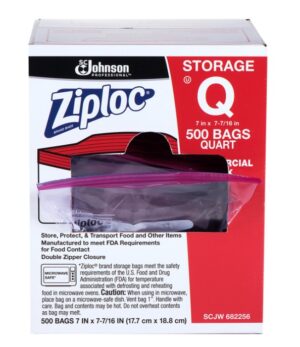 Ziploc - Quart Size Storage Bags - 500 Ct Pack Box