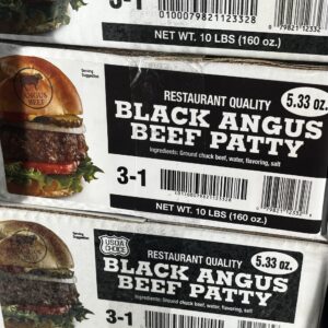 Black angus beef party 3-1( burgers )