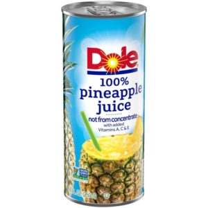 100% Pineapple juice can