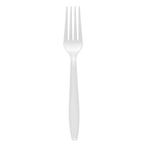 White Heavy Weight Plastic Forks - 1000 Ct