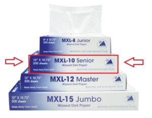 10X10.75 Senior Wax Paper - 12/ 500 Ct - Image 2