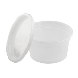SC12 - 12 Oz Heavy Duty Soup Or Food Container With Lids - 250 Sets ( Deli Container)