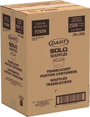 2 oz Plastic Souffle Cup - 2500 Ct