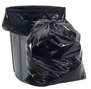 40X46 Gallon Can Liners, Black, 1.5Mil - 100 Ct