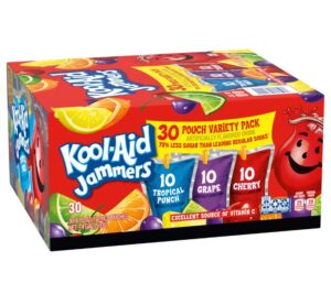 Kool-Aid Jammers - Variety Pack (Tropical Punch, Grape & Cherry), 40 Ct, 6 Oz