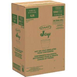 Dart - 4J6 - 4 Oz Squat Foam Food Container - 1000 Ct