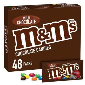 M&M'S Milk Chocolate Candy Full Size Bulk Pack 48 Ct /1.69 oz