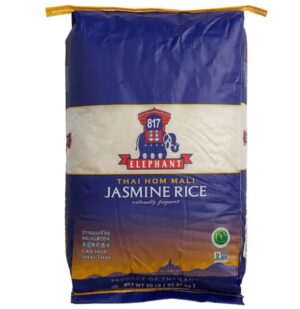 817 Elephant - Thai Hom Mali Jasmine Rice, 50 Lb