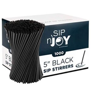 Black Bar Stirrers, 5" - 1000 Ct