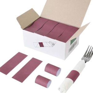 Burgundy Napkin Band Rings, 4.5"X1.5" - 2000 Ct