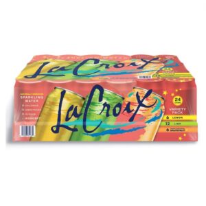 LaCroix Sparkling Water ( Lime-Lemon-Pamplemousses ) Variety Pack 24/12oz