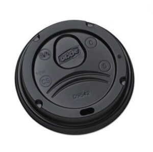 Dixie Sip-Through Dome Hot Cup Lids, Black 12-20 oz / 500 Ct