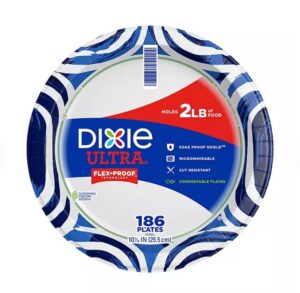 Dixie Ultra Heavyweight Dinner Paper Plates 10" 186 ct.