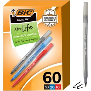 BIC Round ballpoint pens MP assorted color -60Ct