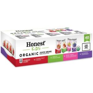 Honest Kids Organic Fruit Juice Drink Boxes Variety Pack 6oz 40 Ct