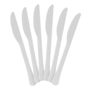 White Heavy Weight Plastic Knives - 1000 Ct