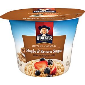 Quaker Express Oatmeal Cups, Brown Sugar 1.69 Oz  24 Ct