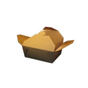 Sunset- Folded paper take out container #8 Kraft 300Ct