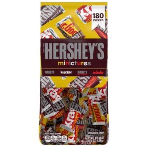 HERSHEY'S Miniatures Variety Pack Chocolate Candy, 180 pcs.