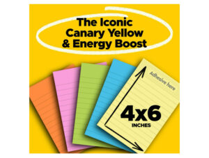 Post-it Super Sticky Notes, 4" x 6", Assorted Colors, Lined 8/100Ct - Image 2