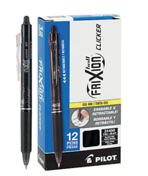 Pilot® FriXion® Ball Clicker Erasable Retractable Gel Pens 12Ct - Black ink
