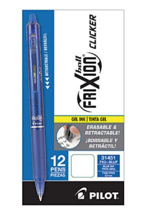 Pilot® FriXion® Ball Clicker Erasable Retractable Gel Pens, 12 Ct - Blue ink