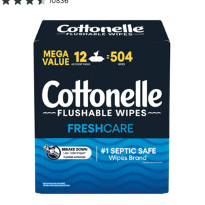 Cottonelle Freshcare Flushable Wipes 12/504Ct
