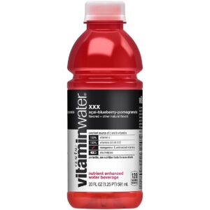 VitaminWater - XXX, Acai Blueberry Pomegranate Bottles, 20 fl oz, 12Ct