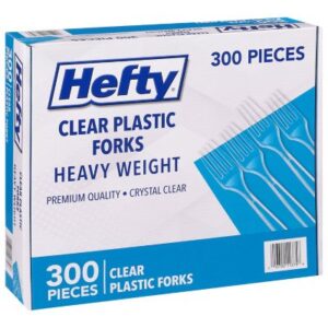 Hefty Clear Heavy Weight Plastic Forks 300 ct