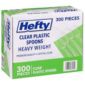 Hefty Clear Heavy-Weight Plastic Spoons 300 ct