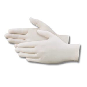 Latex Gloves With Powder, Size Medium - 100 Ct