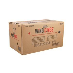 Frozen Wing Dings - Fully Cooked Gourmet Seasoned Breaded Chicken Wings - 15 lbs