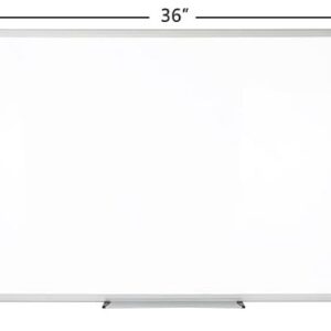 Realspace™ Magnetic Dry-Erase Whiteboard, 24" x 36", Aluminum Frame With Silver Finish