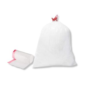 Red & White -Clear trash bag  13 Gal