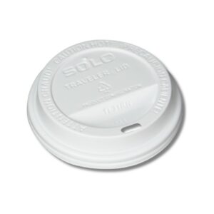 Solo Dome Lid traveler 10-24 oz White 1000Ct