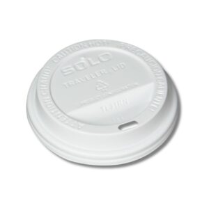 Solo Dome Lid traveler 10-24 oz White 1000Ct