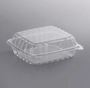 Dart - C90PST1 - ClearSeal Hinged Lid Plastic Container, 8x8 - 250 ct