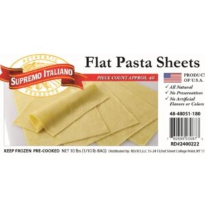 Frozen Supremo Italiano - Flat Pasta Sheets - 10 lbs